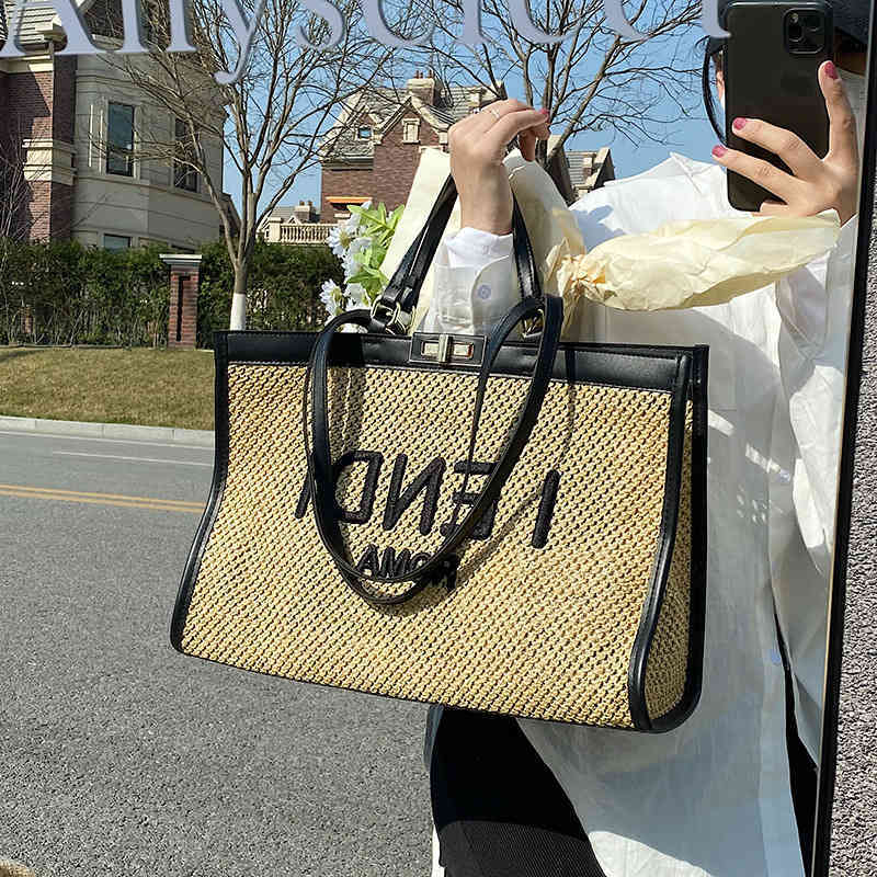 Handbags Large capacity women's 2022 new summer popular straw sling one shoulder versatile portable commuter Tote Bag, Bj219 black
Handbags Large capacity women's 2022 new summer popular straw sling one shoulder versatile portable commuter Tote Bag, Bj219 black