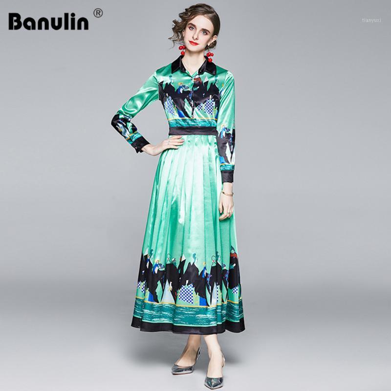 Casual Dresses Runway Long Sleeve Autumn Dress Women Elegant Shirt Collar Vintage Print Green Maxi Robe Hiver Femme 2022, The picture color
Casual Dresses Runway Long Sleeve Autumn Dress Women Elegant Shirt Collar Vintage Print Green Maxi Robe Hiver Femme 2022, The picture color