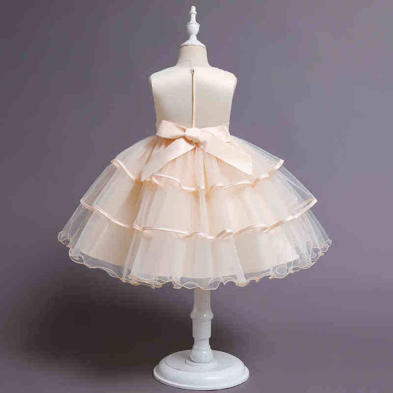 European Style Cute KIds Performance Clothing Children's Cake Wedding Dress Girls Dress Exquisite Princess Tutu Princess Dress Y220510
