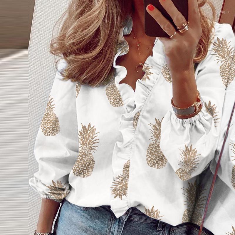 Women's Blouses & Shirts Elegant Fashion Daisy Pineapple Print Ruffle Blouse Office Lady 2022 Summer Slim Women Sexy V-neck Plus Size Tops, Long sleeve yellow
Women's Blouses & Shirts Elegant Fashion Daisy Pineapple Print Ruffle Blouse Office Lady 2022 Summer Slim Women Sexy V-neck Plus Size Tops, Long sleeve yellow