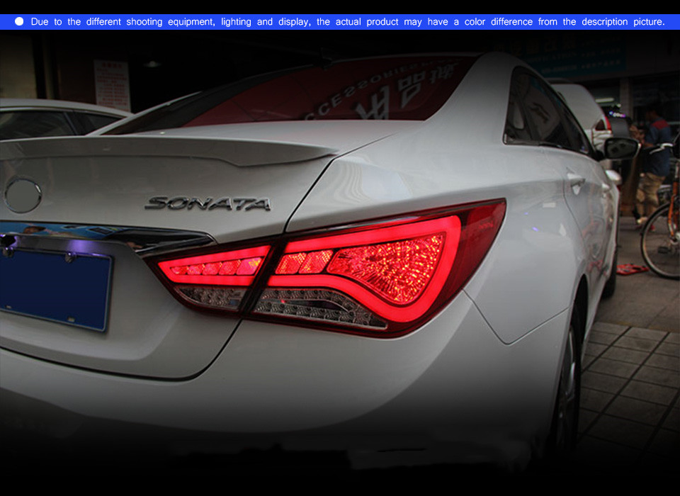 Car Tail Lights Assembly For Sonata 8 LED Turn Signal Lights 2011-16 Hyundai Brake Running Reverse Light