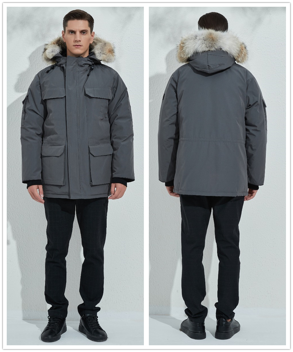 Mens Outerwear Coats Winter outdoor leisure sports down jacket white duck windproof parker long leather collar cap warm real wolf fur stylish classic adventure coat, Photo style and color
Mens Outerwear Coats Winter outdoor leisure sports down jacket white duck windproof parker long leather collar cap warm real wolf fur stylish classic adventure coat, Photo style and color