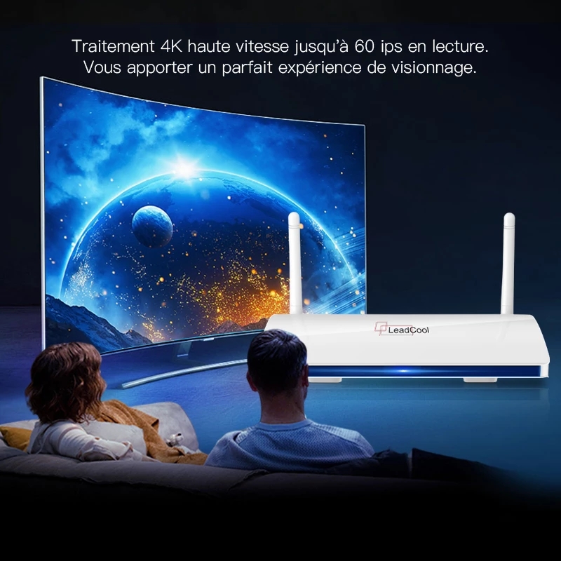 Leadcool Smart TV Box Android 9.0 S905W Quad Core Support 2.4G Wifi 1G 8G 2G 16G 4K HD media player