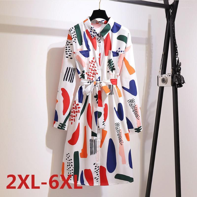 Plus Size Dresses 2XL-6XL Long Sleeve Dress For Fat MM Woman Loose Print Belt With Pocket Big Female Clothing Chiffon Jona22, A0399-white
Plus Size Dresses 2XL-6XL Long Sleeve Dress For Fat MM Woman Loose Print Belt With Pocket Big Female Clothing Chiffon Jona22, A0399-white