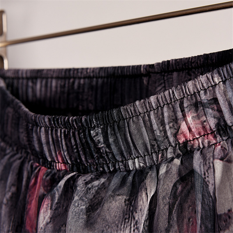 Vintage Bohemian Long Skirts Women Elegant Chiffon Saia Harajuku Beach High Waist Skirt Woman Clothes Faldas Tutu Vestidos 220317