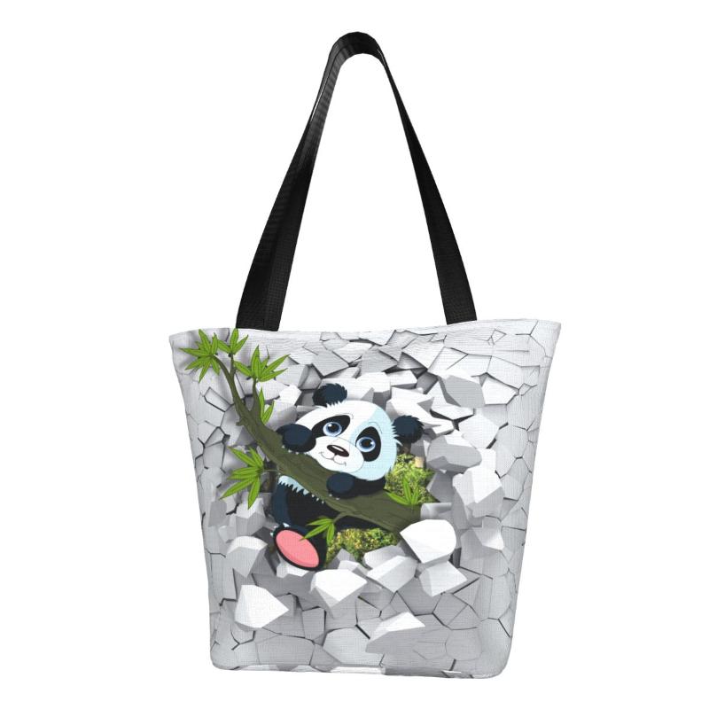 Evening Bags Women's Bag Little Panda Peeping From A Broken Wall Shopper Handbag Shoulder Reusable Shopping BagEvening, Black
Evening Bags Women's Bag Little Panda Peeping From A Broken Wall Shopper Handbag Shoulder Reusable Shopping BagEvening, Black