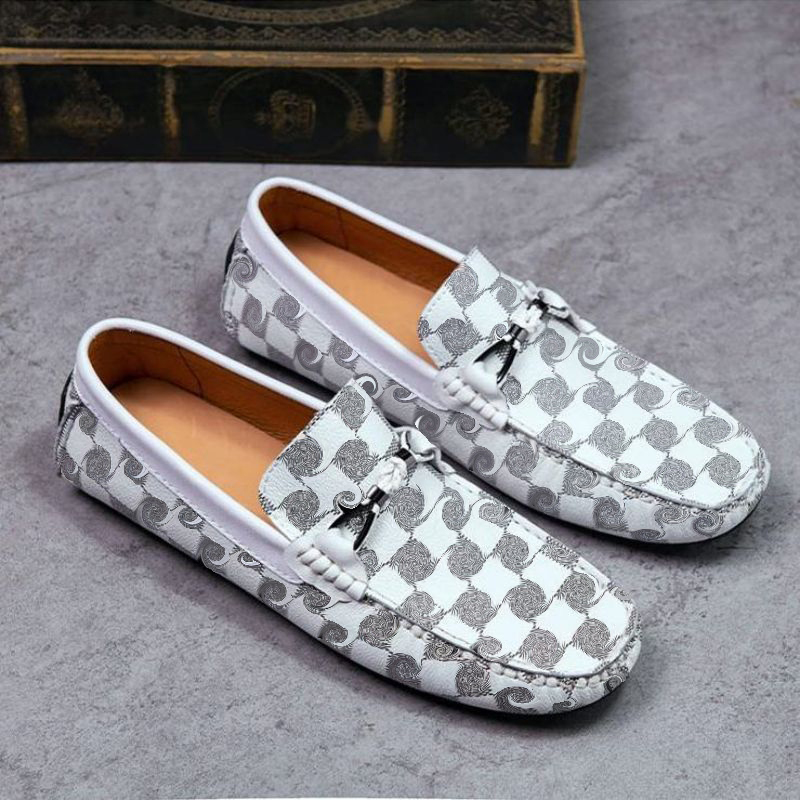 Loafers Men Shoes PU Leather Solid Color Round Toe Flat Bottom Fashion Classic Plaid Pattern Comfortable Simple Light Luxury Business Casual Shoes HM286, Clear
Loafers Men Shoes PU Leather Solid Color Round Toe Flat Bottom Fashion Classic Plaid Pattern Comfortable Simple Light Luxury Business Casual Shoes HM286, Clear