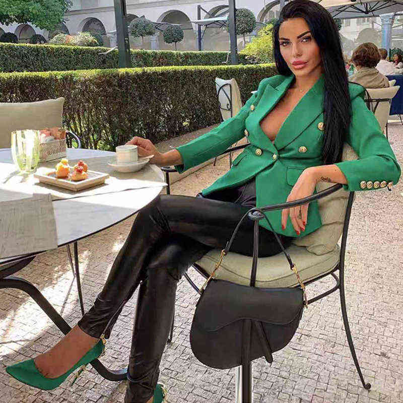 Green Blazer Women Double Breasted Button New Design High Quality Office Ladies Coat Long Sleeve Notched Neck Autumn Blazers J220813
Green Blazer Women Double Breasted Button New Design High Quality Office Ladies Coat Long Sleeve Notched Neck Autumn Blazers J220813
