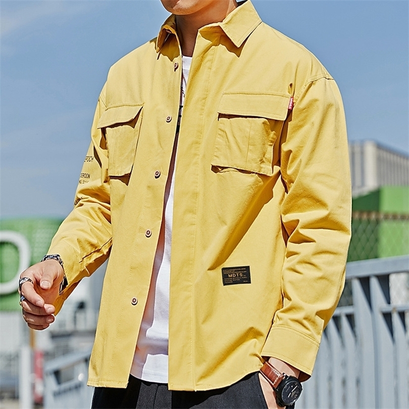 spring newest Men's Cotton Shirt Vintage Safari style Multi-pocket shirt Long sleeve shirt T200422, Yellow
spring newest Men's Cotton Shirt Vintage Safari style Multi-pocket shirt Long sleeve shirt T200422, Yellow