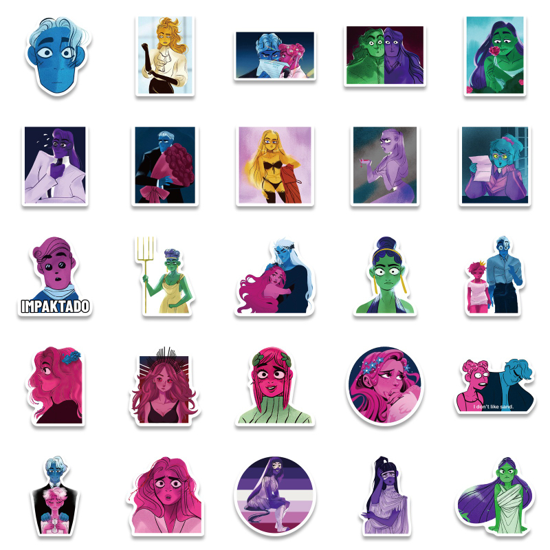 60Pcs Romance Anime Lore Olympus Stickers Decals Kids Toy for Laptop Luggage Guitar Skateboard Car Fantasy Cartoon Sticker