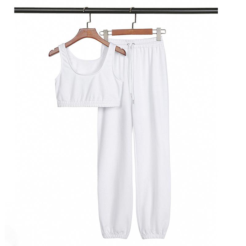 Women's Two Piece Pants Echoine Summer Sportwear Yoga Set Women Gym Crop Top And Lounge Wear Jogger Suit OutfitsWomen's