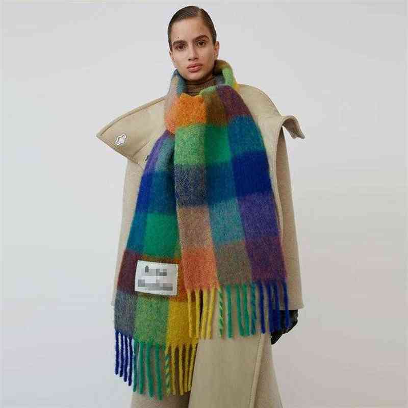 Scarves Ac Scarf Imitation Cashmere Rainbow Plaid Thick Beard Women's Warm Bib Shawl Fashion240b
Scarves Ac Scarf Imitation Cashmere Rainbow Plaid Thick Beard Women's Warm Bib Shawl Fashion240b