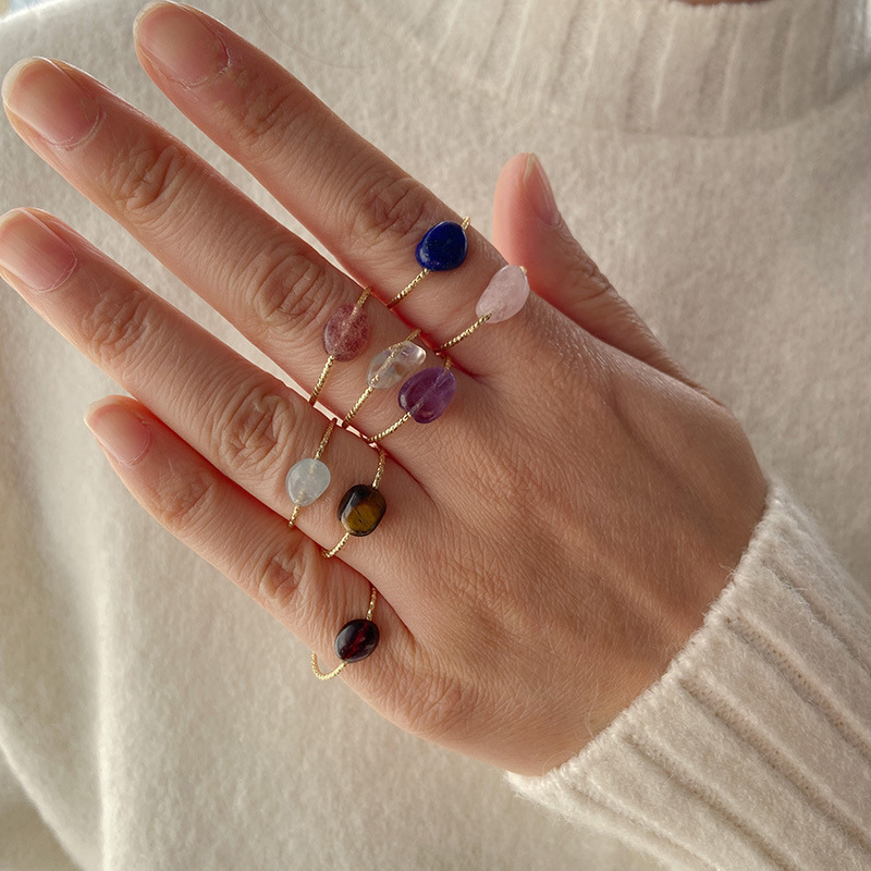 Bohemian Handmade Natural Stone Ring Women Gold Vintage Quartz Irregular Beads Finger Ring Female Healing Reiki Jewelry
Bohemian Handmade Natural Stone Ring Women Gold Vintage Quartz Irregular Beads Finger Ring Female Healing Reiki Jewelry