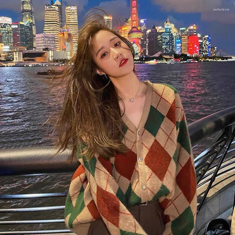 Women' Knits & Tees Women Sweater Coat Spring Autumn Cardigan Vintage Korean Sweet V-Neck Geometric Single Breasted Gilrs Perf22, Black
Women' Knits & Tees Women Sweater Coat Spring Autumn Cardigan Vintage Korean Sweet V-Neck Geometric Single Breasted Gilrs Perf22, Black