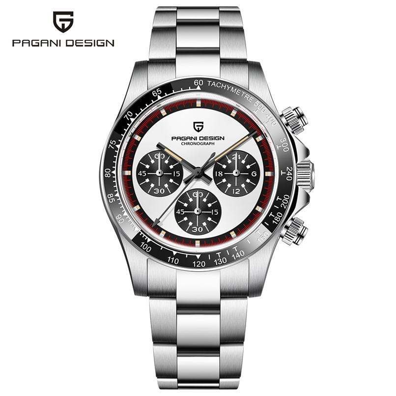 PAGANI DESIGN Men Quartz Wristwatch Fashion Ceramic Bezel Chronograph Stopwatch Waterproof 100m Stainless Watch for Men 220407, White
PAGANI DESIGN Men Quartz Wristwatch Fashion Ceramic Bezel Chronograph Stopwatch Waterproof 100m Stainless Watch for Men 220407, White
