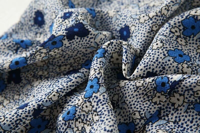 Elegant French style Women Floral Print Shirt Dress Office Ladies Single-breasted Buttons Lapel Retro Summer Dresses Vintage 220511