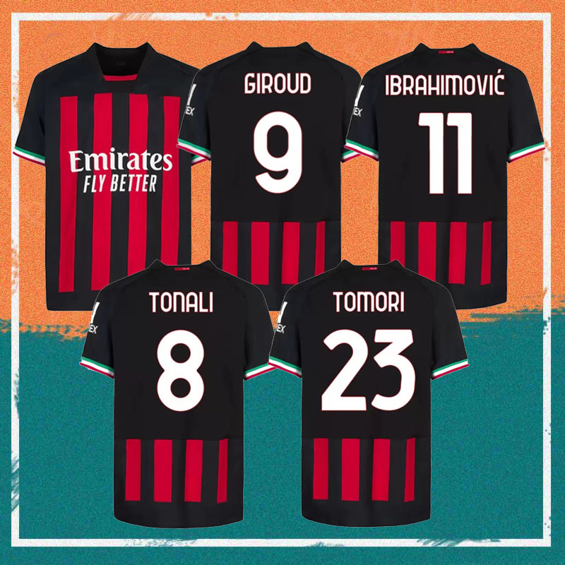 22/23 AC MILANS IBRAHIMOVIC GIROUD Soccer Jerseys 2022 THEO BRAHIM TONALI Shirt ROMAGNOLI R.LEAO S.CASTILLEJO KESSIE SAELEMAEKERS Football uniform, 4th ucl patch
22/23 AC MILANS IBRAHIMOVIC GIROUD Soccer Jerseys 2022 THEO BRAHIM TONALI Shirt ROMAGNOLI R.LEAO S.CASTILLEJO KESSIE SAELEMAEKERS Football uniform, 4th ucl patch