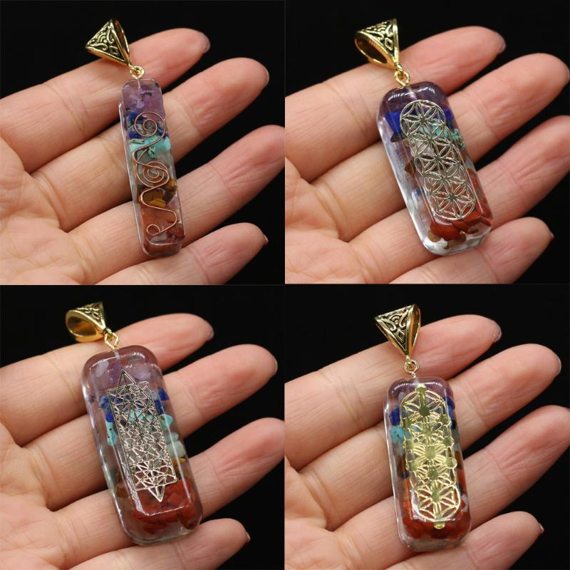 Pendant Necklaces Fine 7 Chakras Orgonite Energy Stone Reiki Heal Amulet For Making DIY Tribe Necklace Jewelry Women Gift 18x55mmPendant
Pendant Necklaces Fine 7 Chakras Orgonite Energy Stone Reiki Heal Amulet For Making DIY Tribe Necklace Jewelry Women Gift 18x55mmPendant