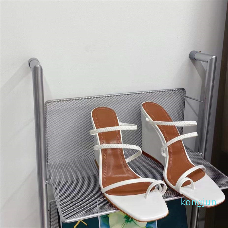 Fashion-Women sandals Heels wedding dress High heeled Slippers Coarse heel leather Suede Casualshoes Metal buckle for parties Occupation Sex