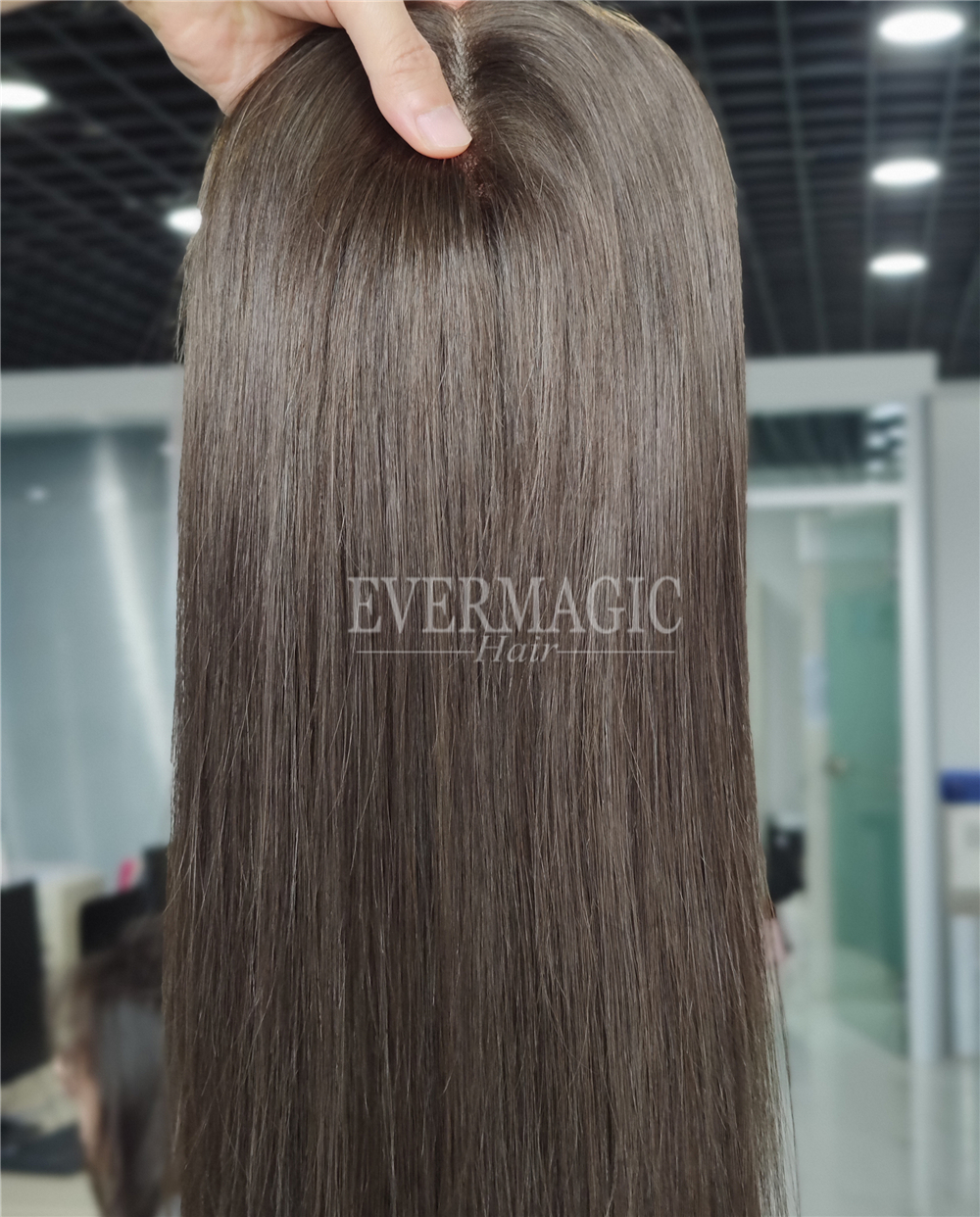New Coming Stock Balayage Color Virgin Human Hair Toppers Mono With Open Weft Base for hairloss Women