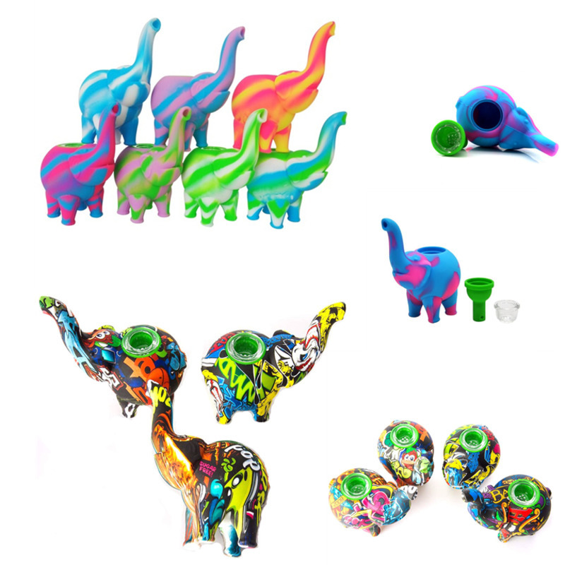 4.5 inches Silicone Elephant shape Mini Smoking Pipes with printing silicones pipesHand Pipe Dab Rigs for Wholesale
4.5 inches Silicone Elephant shape Mini Smoking Pipes with printing silicones pipesHand Pipe Dab Rigs for Wholesale