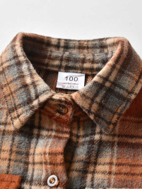 Toddler Boys Plaid Button Through Overcoat SHE