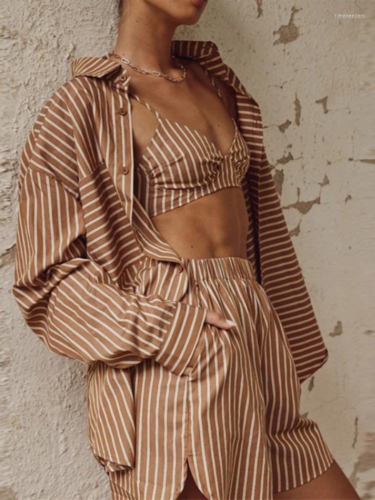 Women' Knits & Tees Spring Striped 3 Piece Shorts Sets Women Oversized Tracksuit Casual Long Sleeve Shirt Tops Outfits Loose High Waist Sui, Black
Women' Knits & Tees Spring Striped 3 Piece Shorts Sets Women Oversized Tracksuit Casual Long Sleeve Shirt Tops Outfits Loose High Waist Sui, Black