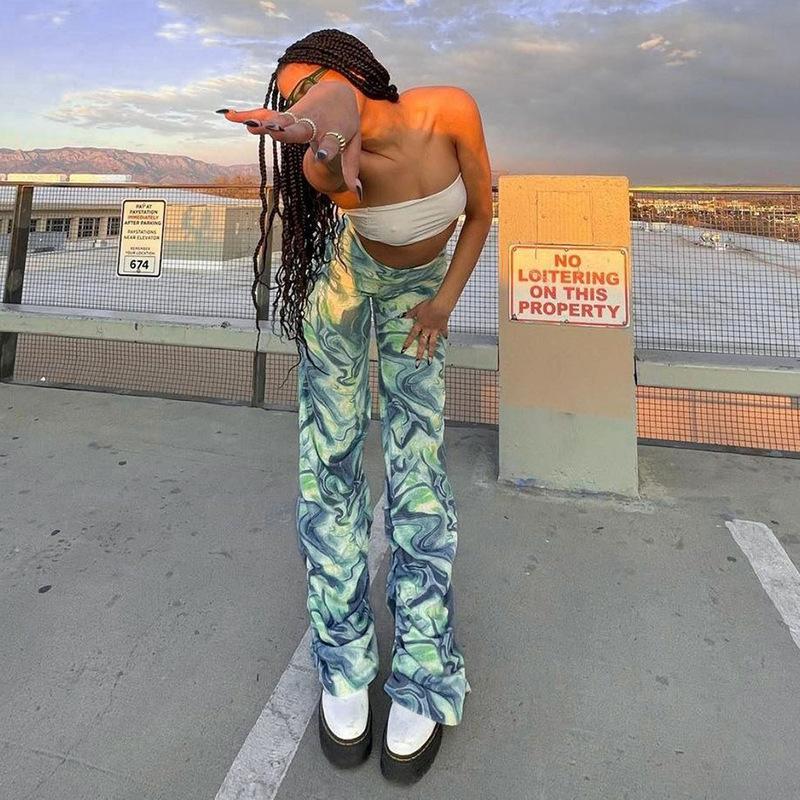 Women' Pants & Capris Casual Y2K High Waisted Stacked Ruched Printed Hip Hop Long Trousers Baggy Streetwear Sweatpants Summer Outfits 90s, Green
Women' Pants & Capris Casual Y2K High Waisted Stacked Ruched Printed Hip Hop Long Trousers Baggy Streetwear Sweatpants Summer Outfits 90s, Green