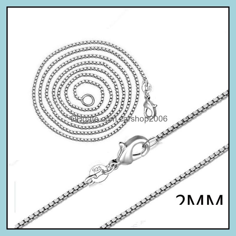 Chains Necklaces Pendants Jewelry Sier Box Chians 2Mm Link Chain Necklace For Women Girl Fashion Wholesale Ship 0356Wh Drop Delivery 2021
Chains Necklaces Pendants Jewelry Sier Box Chians 2Mm Link Chain Necklace For Women Girl Fashion Wholesale Ship 0356Wh Drop Delivery 2021