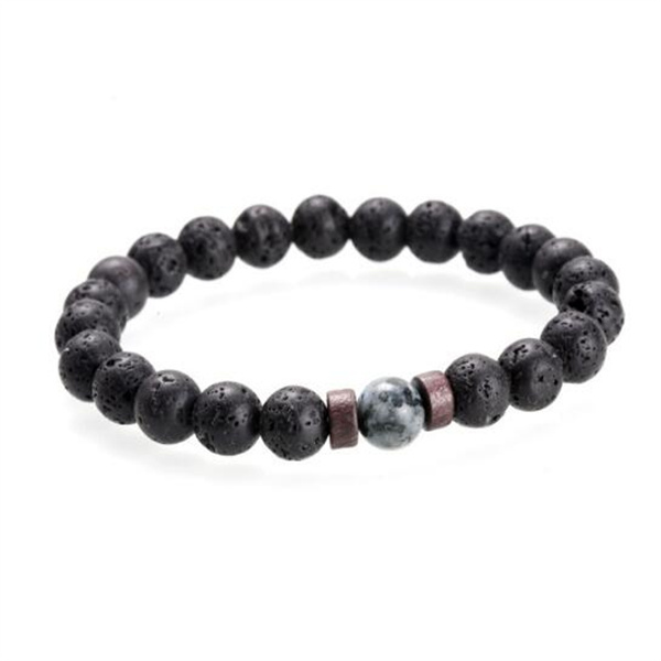 Men Beaded Bracelet Natural Moonstone Bead Tibetan Buddha Bracelet chakra Lava Stone Diffuser Bracelets Jewelry gift GC1053