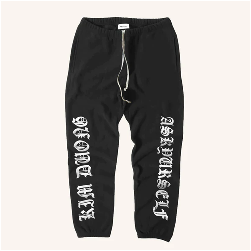 Sweatpants Men Women 1 High Quality Drawstring Black Graphic Letter Print Black Pants Overalls
Sweatpants Men Women 1 High Quality Drawstring Black Graphic Letter Print Black Pants Overalls
