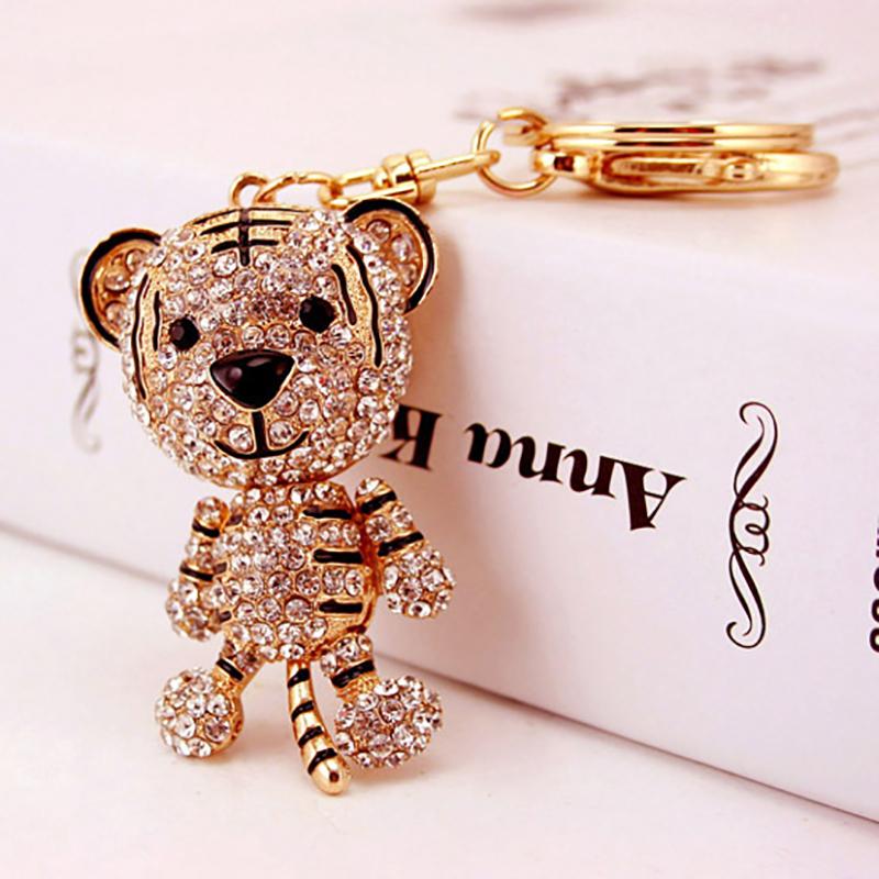 Keychains Lovely Crystal Animal Tiger Key Ring Women Keychain Bag Accessories Fashion Purse Pendant Keyring Car Chain Year GiftsKeychains
Keychains Lovely Crystal Animal Tiger Key Ring Women Keychain Bag Accessories Fashion Purse Pendant Keyring Car Chain Year GiftsKeychains