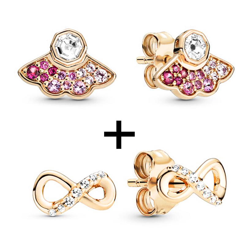 New Popular High Quality 925 Sterling Silver Classic Style Crown Stud Earrings Clear CZ For Earrings Women Wedding Jewelry Specials