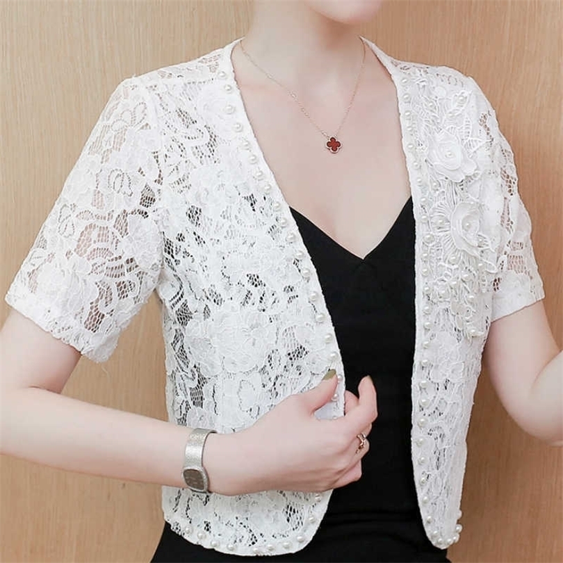 Women' Jackets Coat Women Hollow Out Lace Jacket Women Short Sleeve Plus Size Cardigan Jacket Coats And Jackets Women B900 210602, White
Women' Jackets Coat Women Hollow Out Lace Jacket Women Short Sleeve Plus Size Cardigan Jacket Coats And Jackets Women B900 210602, White