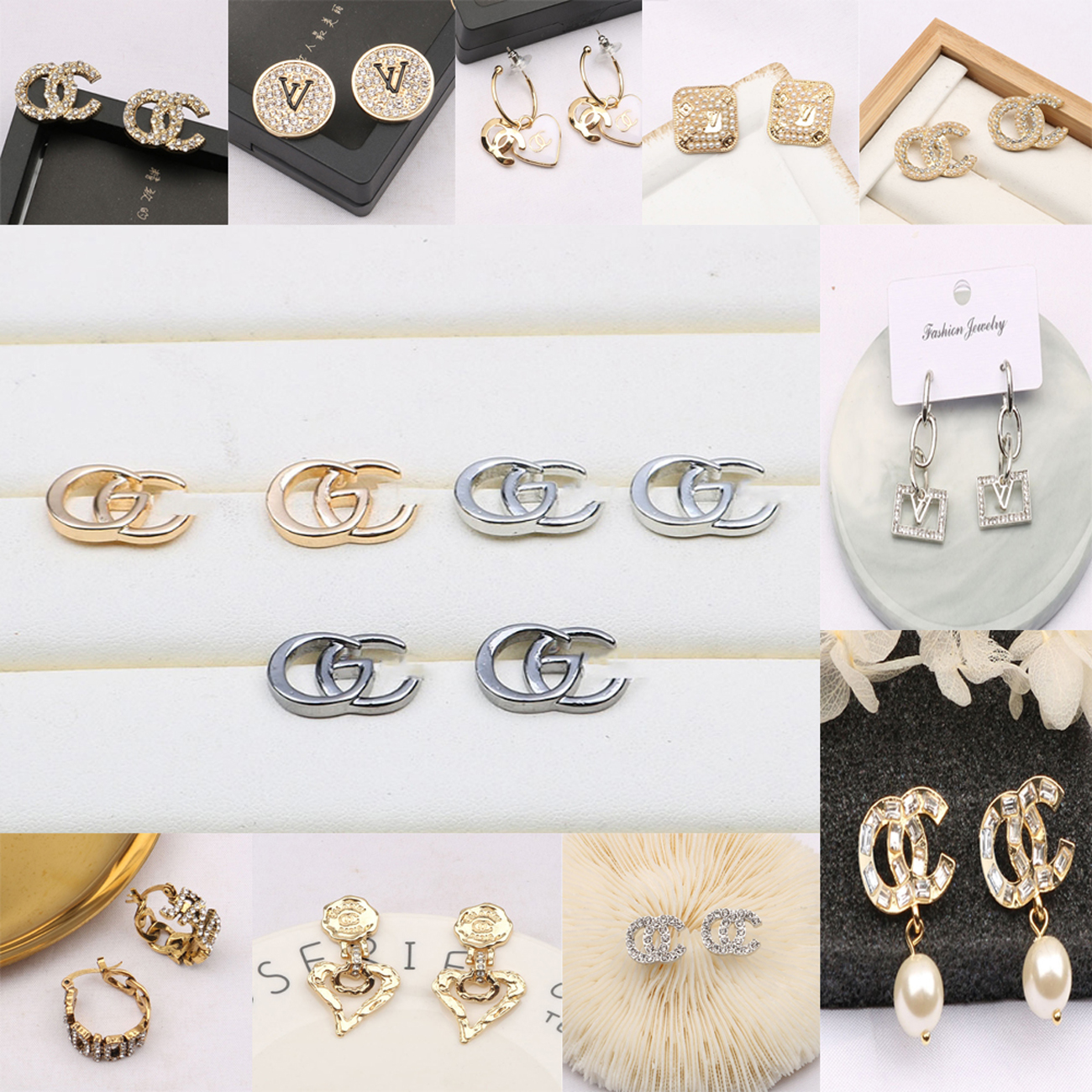 Lots 18K Gold Plated 925 Silver Simple Brand Designers Letters Stud Famous Women Crystal Rhinestone Pearl Earring Wedding Party Jewelry
Lots 18K Gold Plated 925 Silver Simple Brand Designers Letters Stud Famous Women Crystal Rhinestone Pearl Earring Wedding Party Jewelry