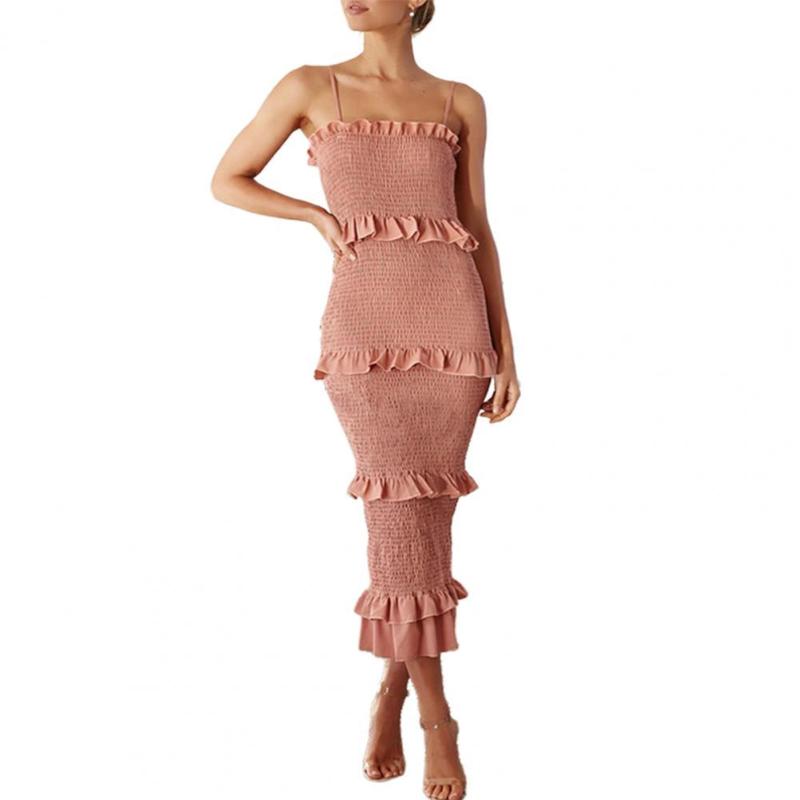 Casual Dresses Sexy Dress Spaghetti Straps Ruffles High Stretchy Backless Low Cut Off Shoulder For Club Party Women' Clothing, Pink
Casual Dresses Sexy Dress Spaghetti Straps Ruffles High Stretchy Backless Low Cut Off Shoulder For Club Party Women' Clothing, Pink