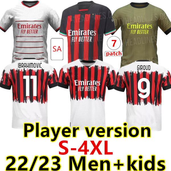 S-4XL 22 23 Ac Milans GIROUD soccer jersey IBRAHIMOVIC KESSIE football shirt 2022 2023 TONALI REBIC Camiseta de futbol THEO BRAHIM R.LEAO Fourth player men kids GIROUD, 22/23 home player
S-4XL 22 23 Ac Milans GIROUD soccer jersey IBRAHIMOVIC KESSIE football shirt 2022 2023 TONALI REBIC Camiseta de futbol THEO BRAHIM R.LEAO Fourth player men kids GIROUD, 22/23 home player