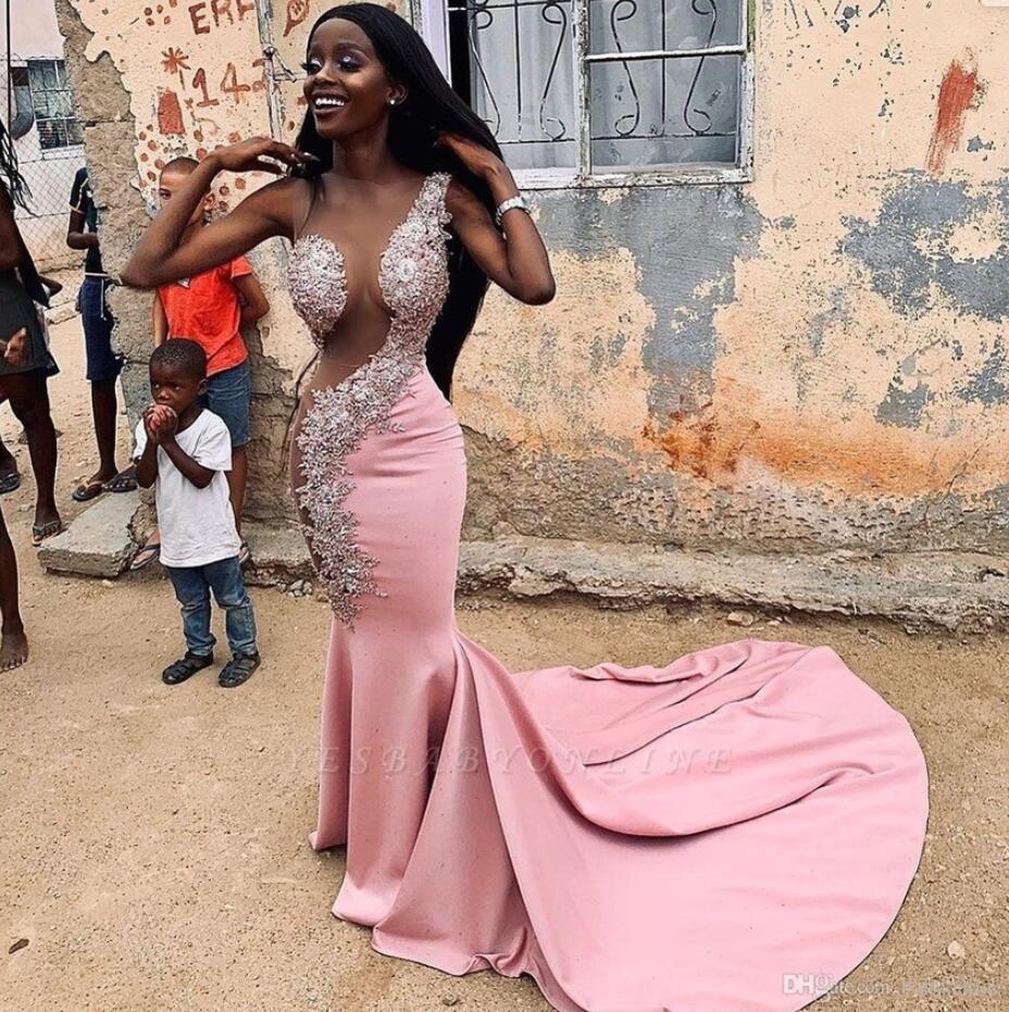 2022 Sexy New Mermaid Black Girl Long Prom Dresses Sleeveless Crew Neck Sheer Bodice African Evening Party Gowns Jersey Custom Made New VOG343
2022 Sexy New Mermaid Black Girl Long Prom Dresses Sleeveless Crew Neck Sheer Bodice African Evening Party Gowns Jersey Custom Made New VOG343