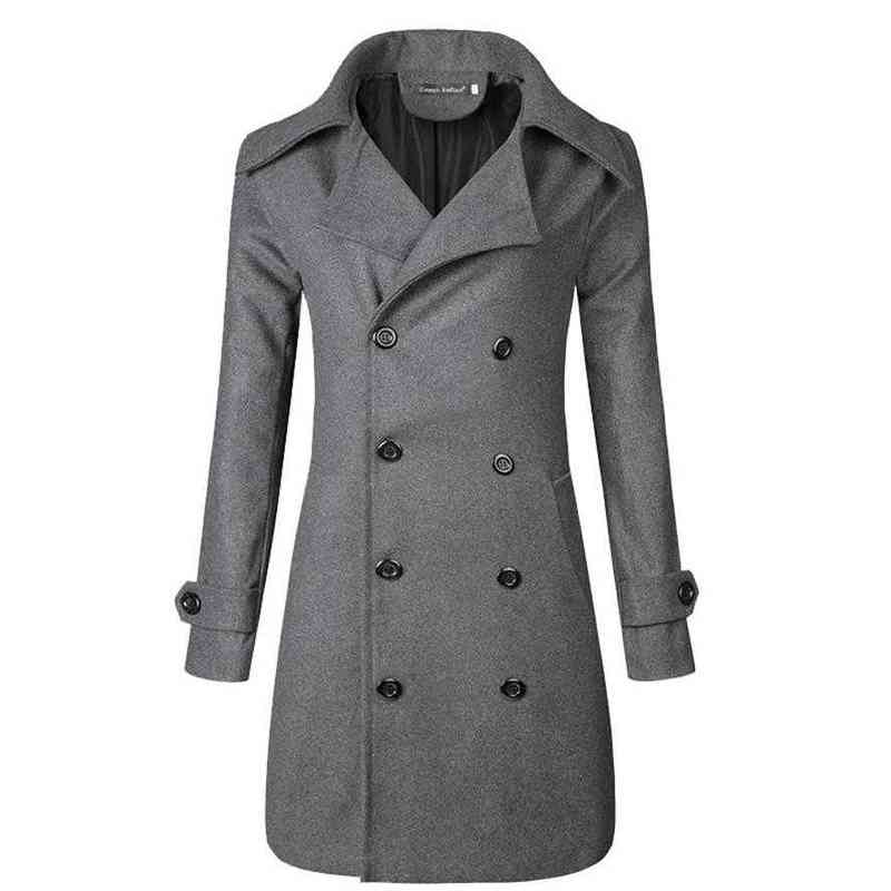 

2020 New Winter Wool Coat Men Leisure Long Sections Woolen Coats Men's Casual Fashion Jackets Casual Men Overcoat F82608280H T220810, Black