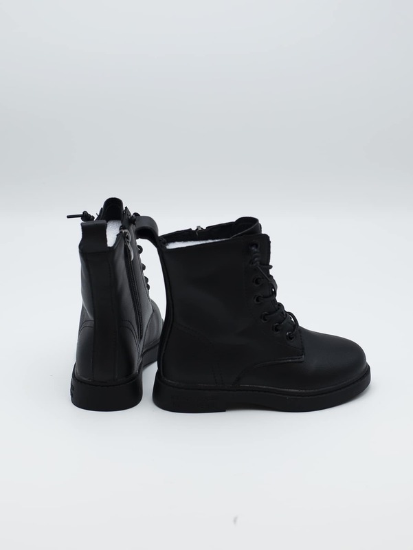 Kids Side Zip Combat Boots SHE