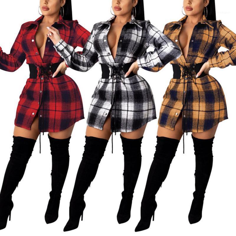 Women' Blouses & Shirts Women Casual Dress With Waist Belt, Plaid Printed Pattern Long Sleeve Button Open Front Shirt, Black
Women' Blouses & Shirts Women Casual Dress With Waist Belt, Plaid Printed Pattern Long Sleeve Button Open Front Shirt, Black