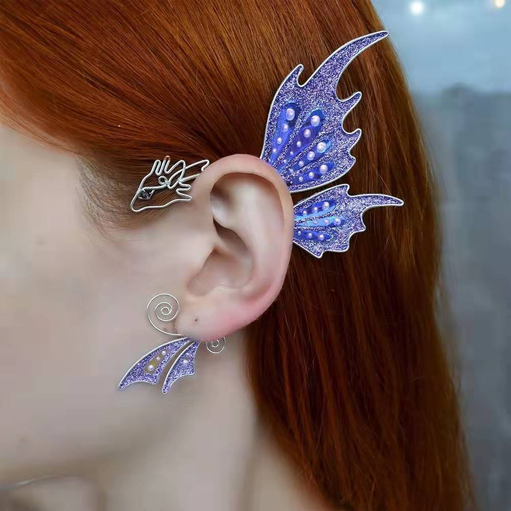 Fashion Ear Cuff Ear Sleeve Pendant Without Perforation Unicorn Butterflies Fish Pattern Performance Accessories