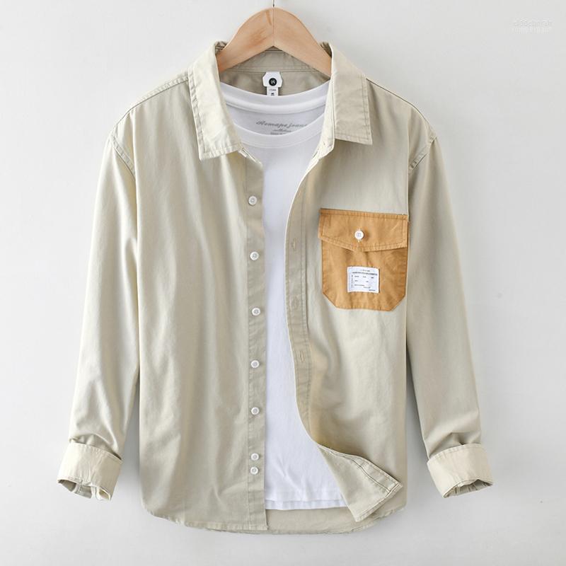 Long Sleeve Shirts For Men Casual Patchwork Vintage Clothing Pure Cotton Turn-down Collar Male Single Breasted Tops Men's Eldd22, Khaki
Long Sleeve Shirts For Men Casual Patchwork Vintage Clothing Pure Cotton Turn-down Collar Male Single Breasted Tops Men's Eldd22, Khaki