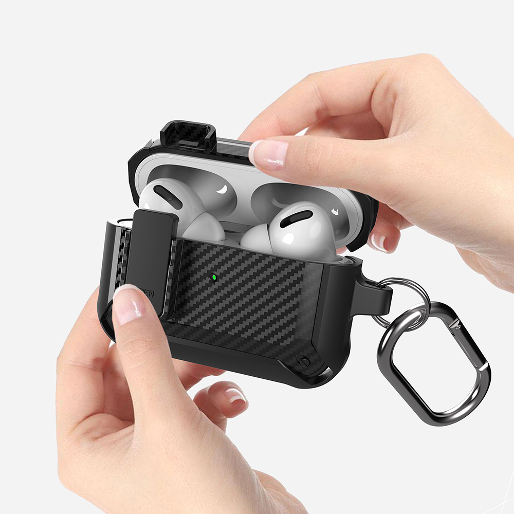 Headphone Tips Switch Cover For Airpods Pro Case TPU PC Protective 3 2 Earphone Accessories Carbon fiber Pattern9906801