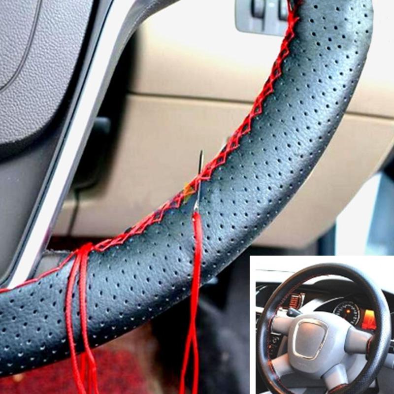 Steering Wheel Covers 36/38/40CM DIY Car Cover Three Colors Braid With Needles And Thread Artificial Leather
Steering Wheel Covers 36/38/40CM DIY Car Cover Three Colors Braid With Needles And Thread Artificial Leather