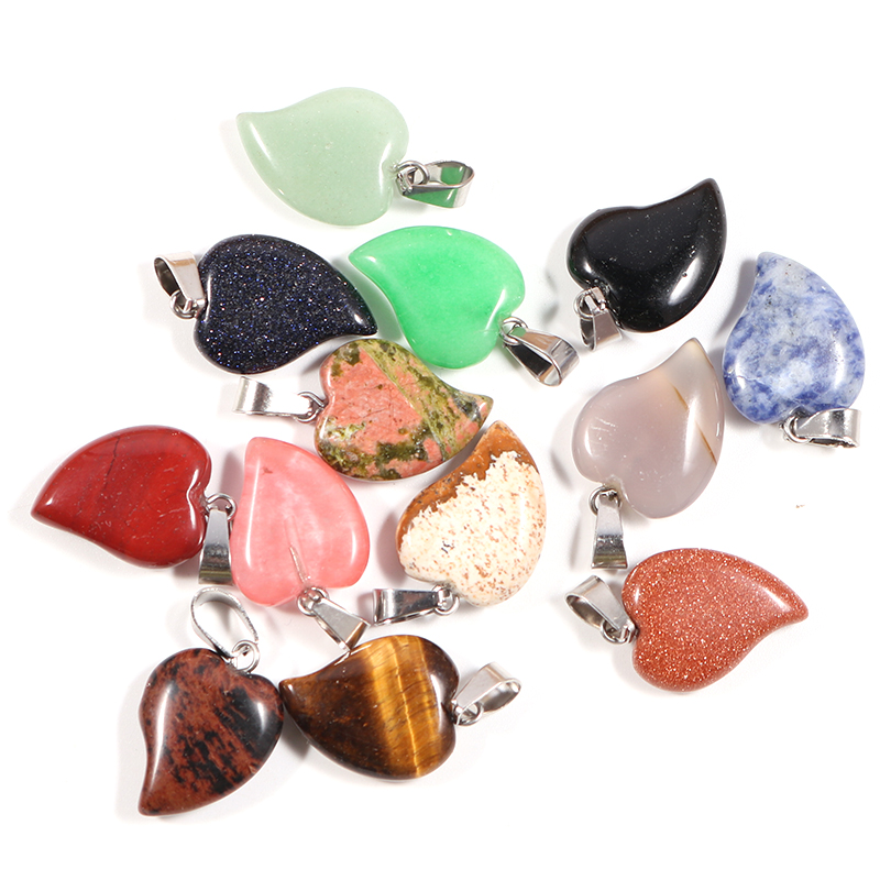 Natural Quartz Heart Stone Charms Pendant DIY Jewelry Healing Crystals Hearts Chakra Pendants Charm for Jewelry Making
Natural Quartz Heart Stone Charms Pendant DIY Jewelry Healing Crystals Hearts Chakra Pendants Charm for Jewelry Making