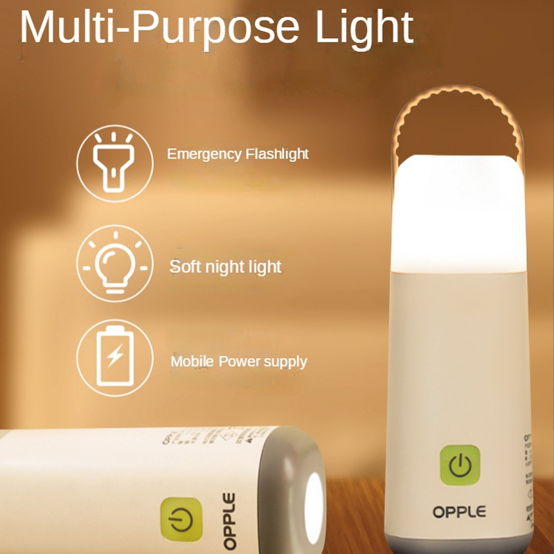 OPPLE LED Night Light Lamp Multifunctional Power Bank Flashlight USB Type C Mobile Portable Emergency Outdoor Tent Bedroom Decor