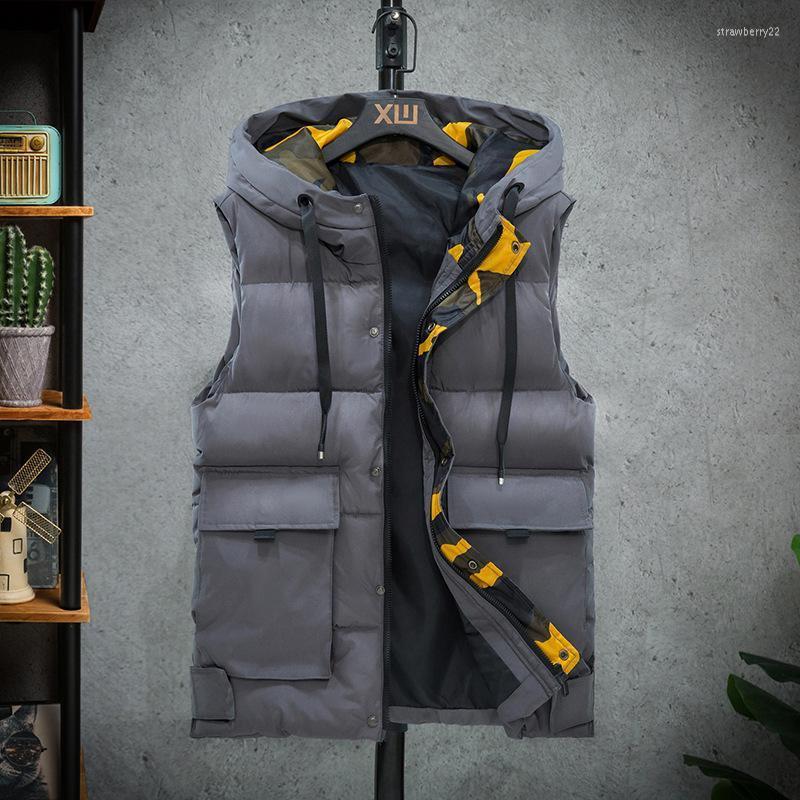 Men's Vests Vest Winter Trend Thick Fashion Man Sleeveless Coats Male Warm Cotton-Padded Waistcoat Gilet Clothes 2002 Stra22, Black
Men's Vests Vest Winter Trend Thick Fashion Man Sleeveless Coats Male Warm Cotton-Padded Waistcoat Gilet Clothes 2002 Stra22, Black