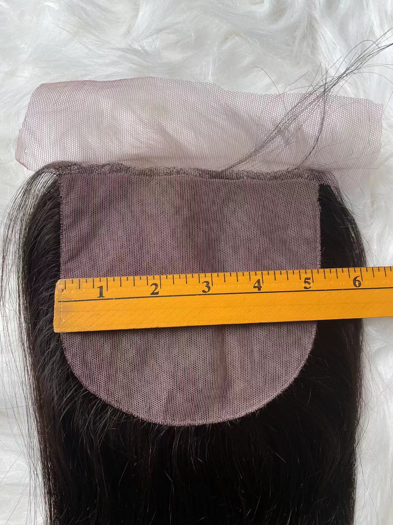 Natural Color Human Hair Closure Silk top 5x5 Lace Closure virgin Brazilian Straight Pre Plucked