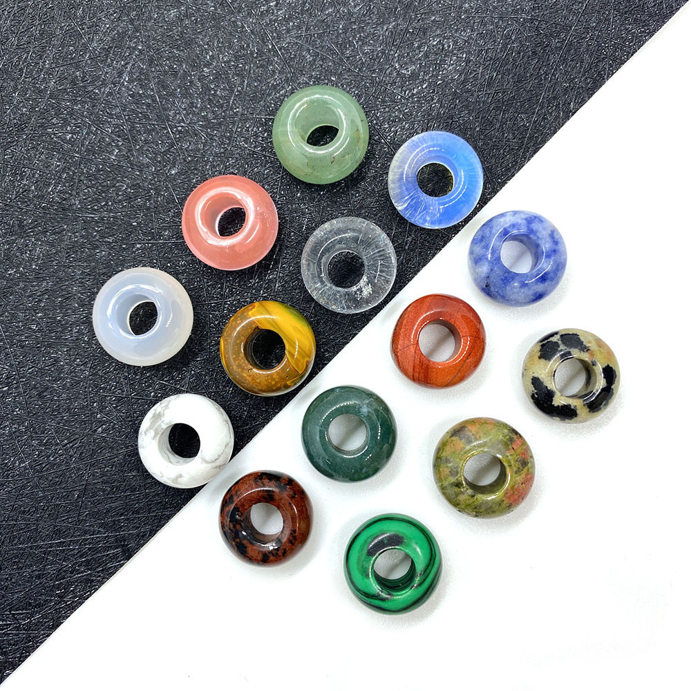 8x14mm Big Hole Charms Natural Round Jade Stone Crystal Spacer Beads Charm Pendant For Jewelry Making Accessories
8x14mm Big Hole Charms Natural Round Jade Stone Crystal Spacer Beads Charm Pendant For Jewelry Making Accessories